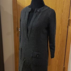 J crew wool blend 3/4 sleeve shift dress with pockets warm